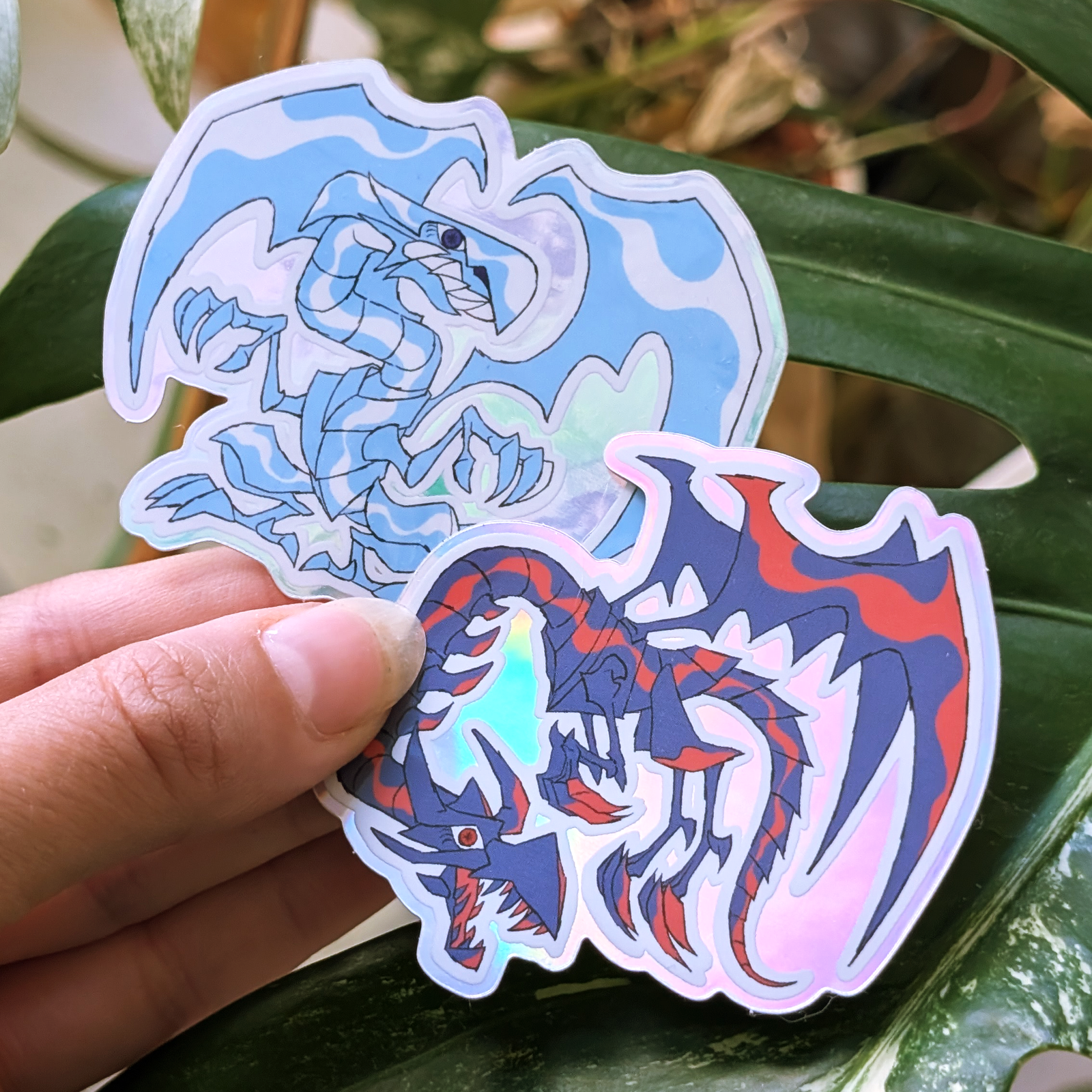 Pack of 2 Holographic Dragon Stickers