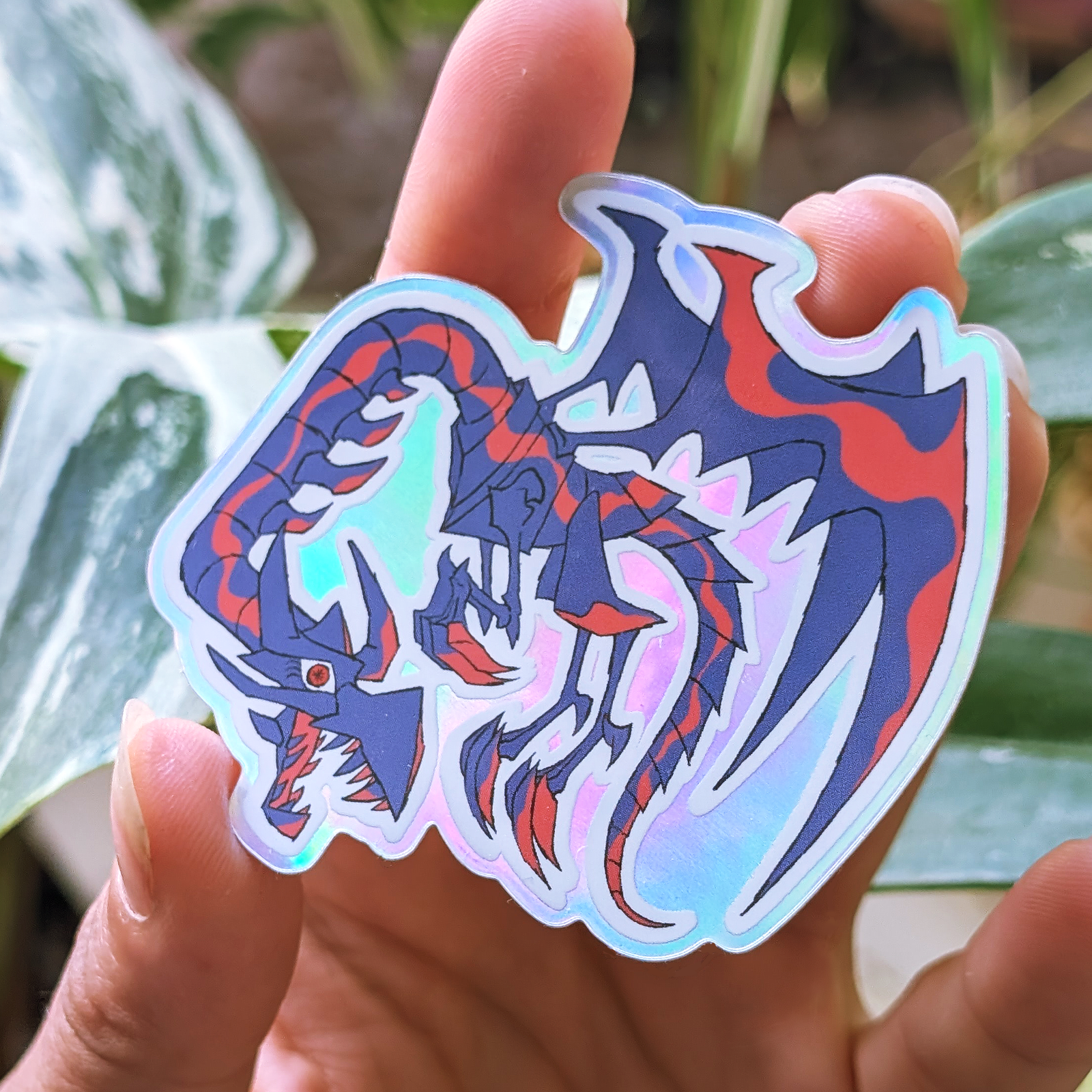 Pack of 2 Holographic Dragon Stickers - Image 4
