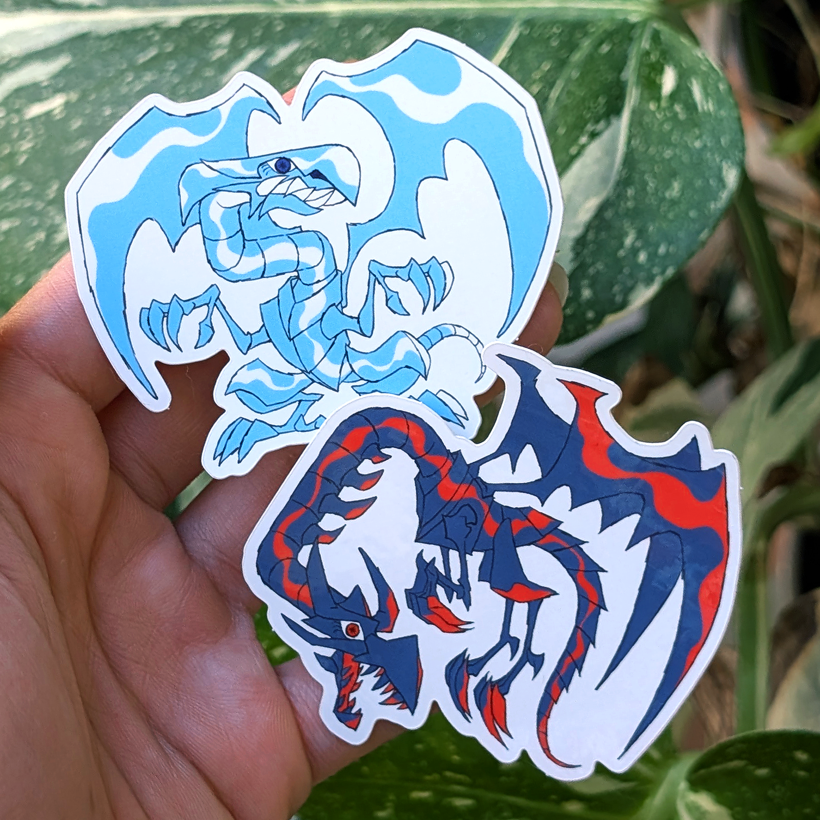 Pack of 2 Non-Holographic Dragon Stickers - Image 2